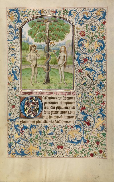 Adam and Eve Eating the Forbidden Fruit by Willem Vrelant